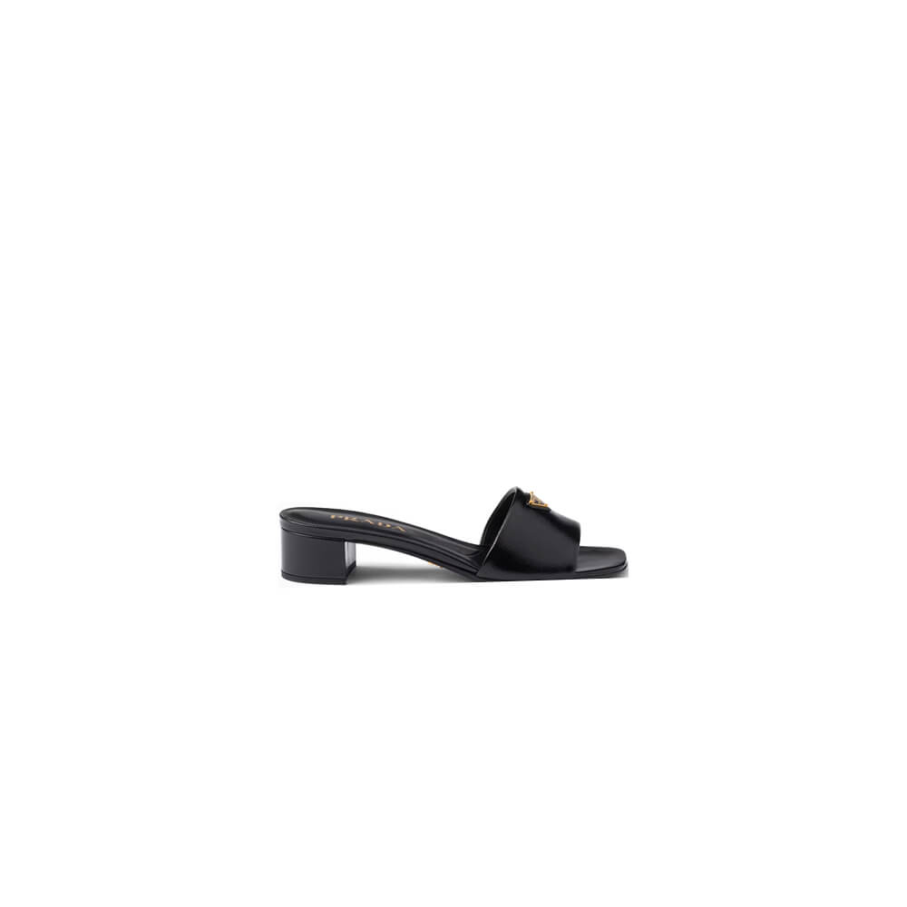 Prada Saffiano patent leather sandals